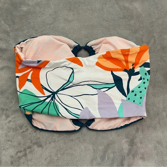 New! Maaji strapless reversible keyhole front bandeau bikini top nwot 21621 - Picture 3 of 8